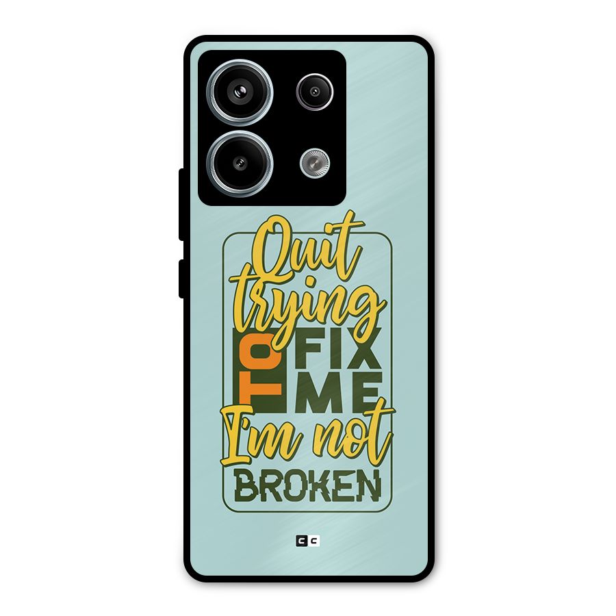Not Broken Metal Back Case for Redmi Note 13 Pro 5G