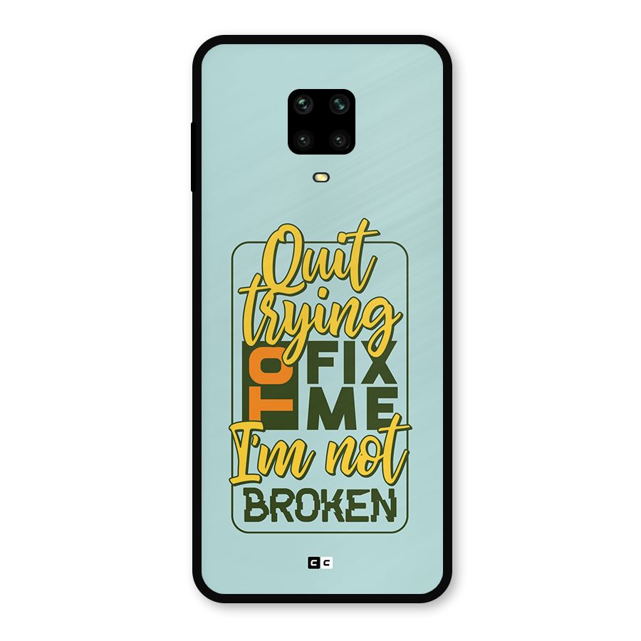 Not Broken Metal Back Case for Redmi Note 9 Pro Max