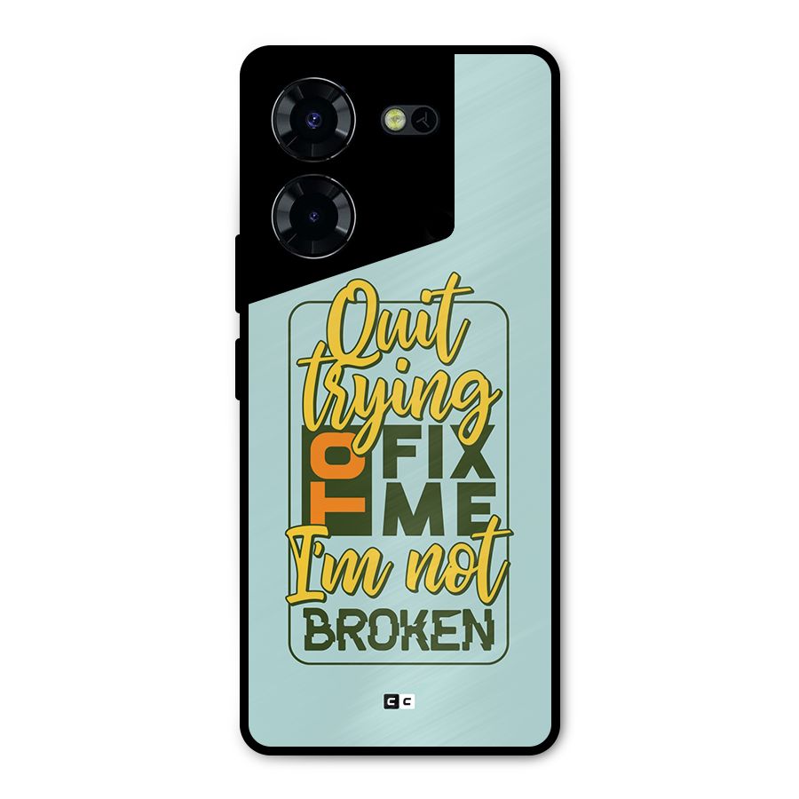 Not Broken Metal Back Case for Tecno Pova 5 Pro 5G