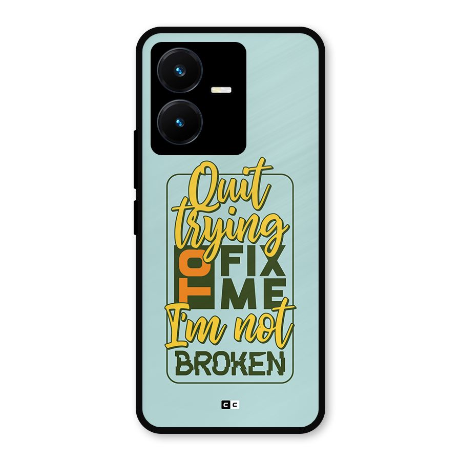Not Broken Metal Back Case for Vivo Y22