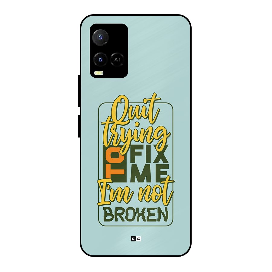 Not Broken Metal Back Case for Vivo Y33s