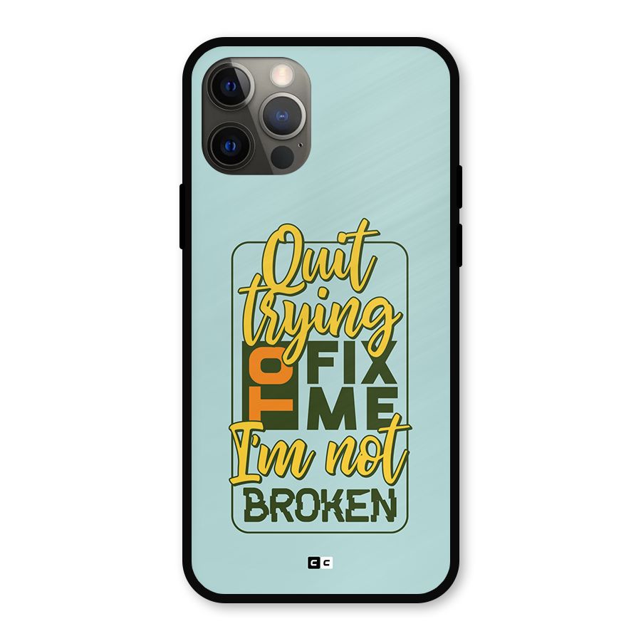 Not Broken Metal Back Case for iPhone 12 Pro