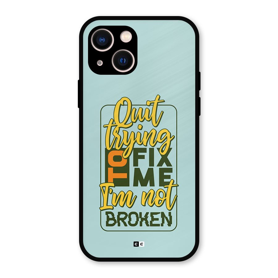 Not Broken Metal Back Case for iPhone 13