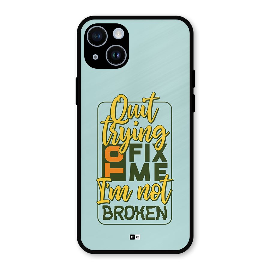 Not Broken Metal Back Case for iPhone 14