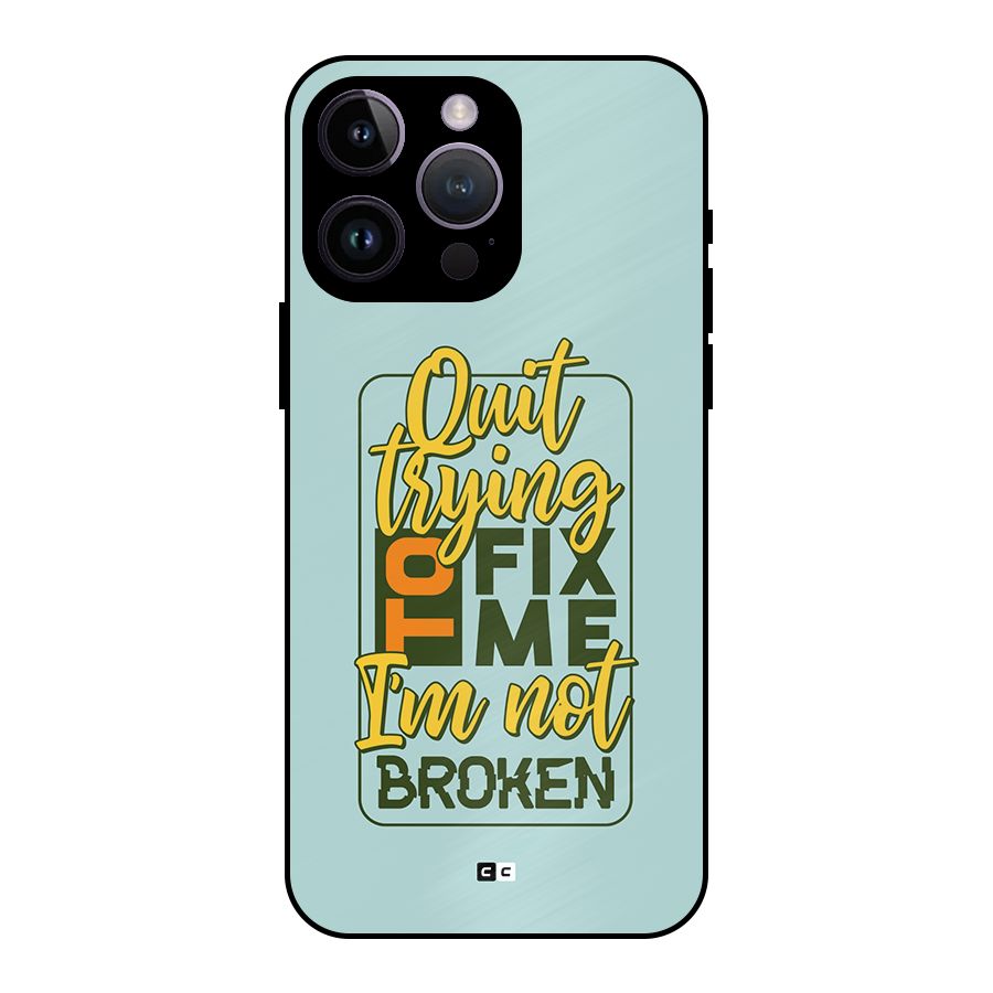 Not Broken Metal Back Case for iPhone 14 Pro Max