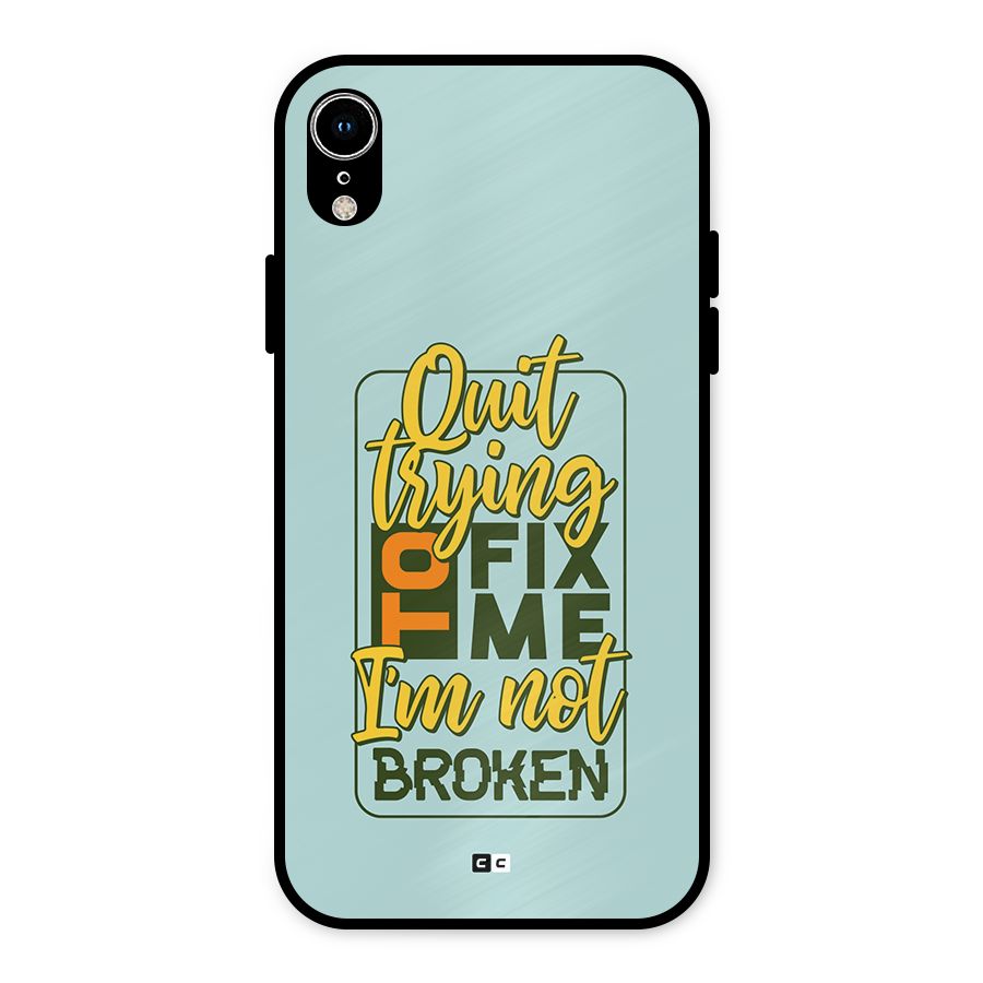 Not Broken Metal Back Case for iPhone XR