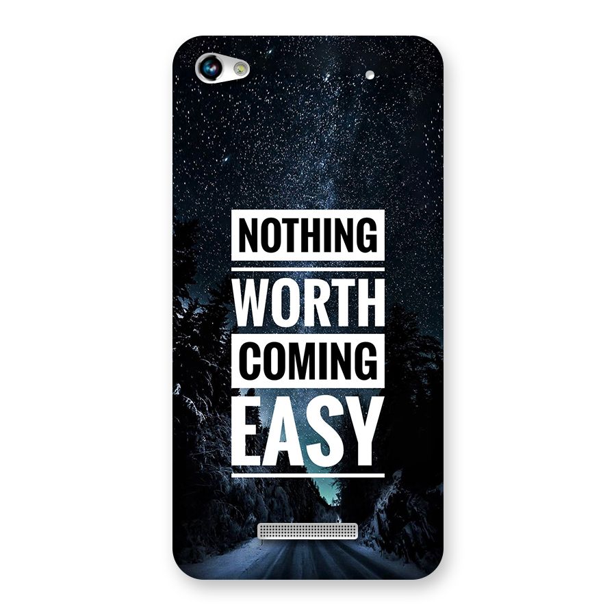 Nothing Worth Easy Back Case for Canvas Hue 2 A316