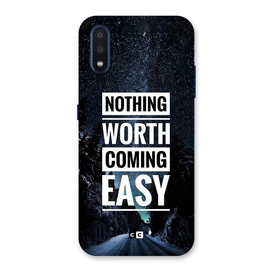 Nothing Worth Easy Back Case for Galaxy M01