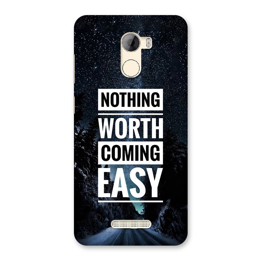 Nothing Worth Easy Back Case for Gionee A1 LIte