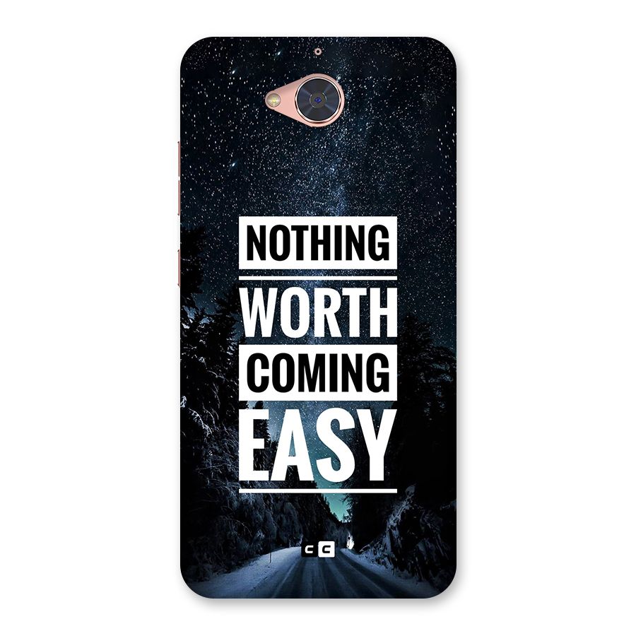 Nothing Worth Easy Back Case for Gionee S6 Pro