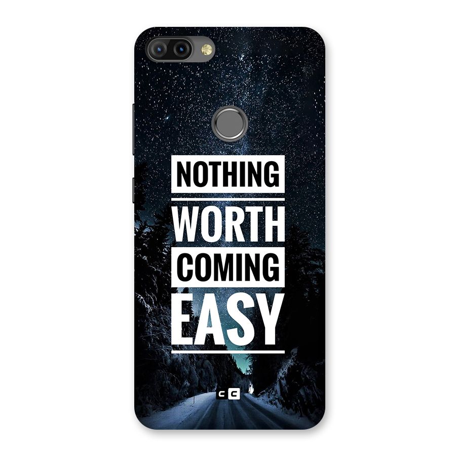 Nothing Worth Easy Back Case for Infinix Hot 6 Pro