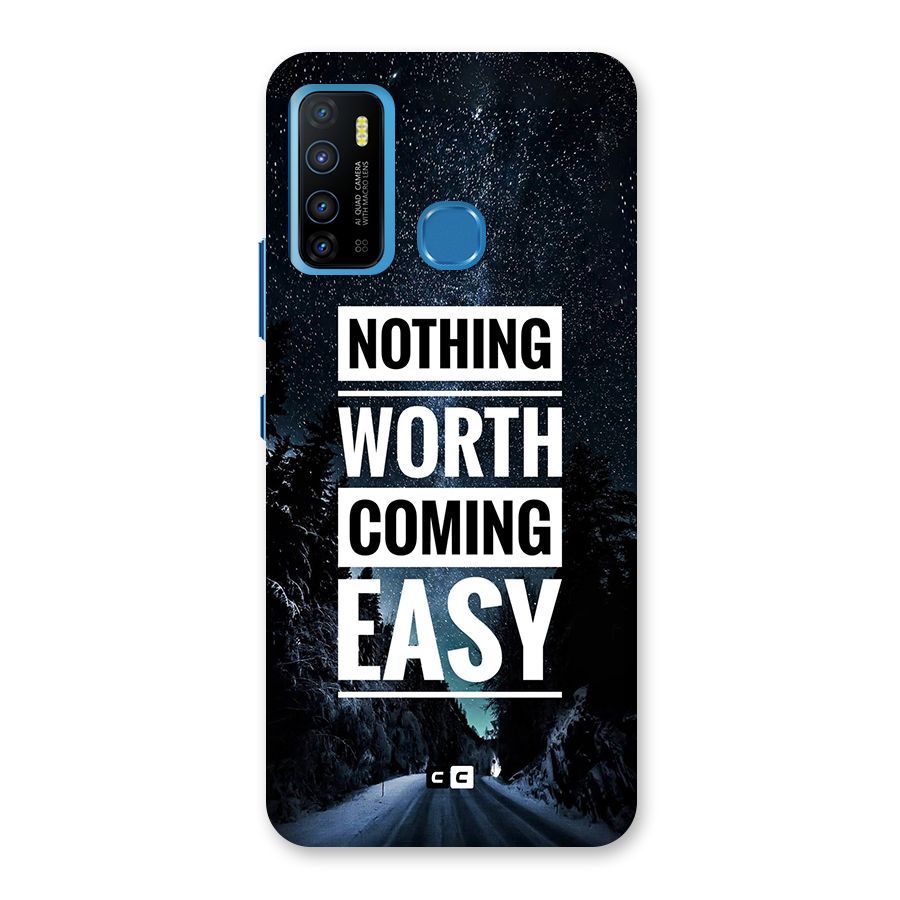 Nothing Worth Easy Back Case for Infinix Hot 9