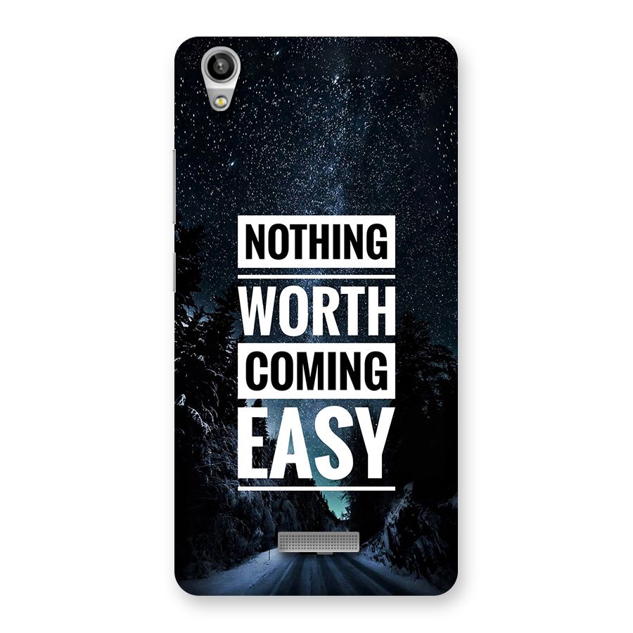 Nothing Worth Easy Back Case for Lava Pixel V1