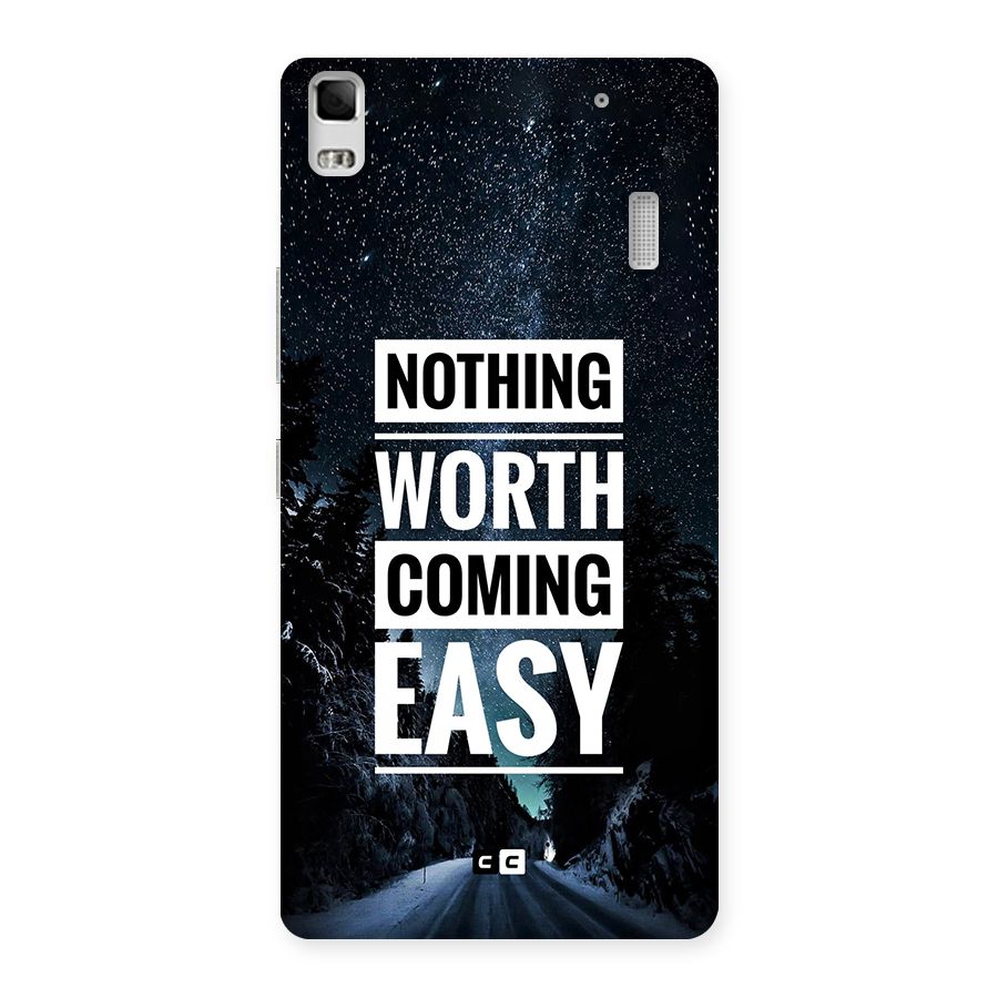 Nothing Worth Easy Back Case for Lenovo K3 Note