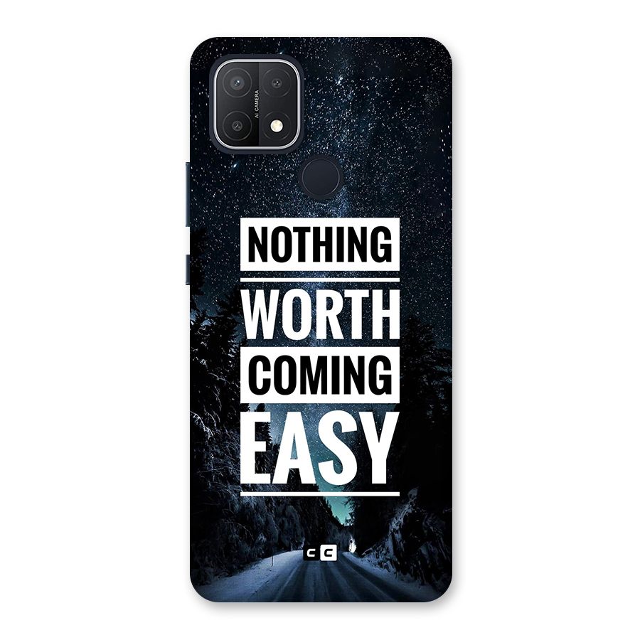 Nothing Worth Easy Back Case for Oppo A15