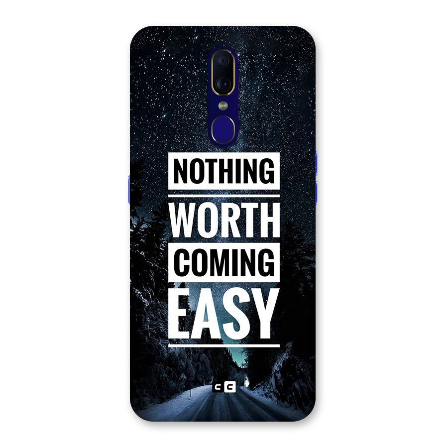 Nothing Worth Easy Back Case for Oppo A9