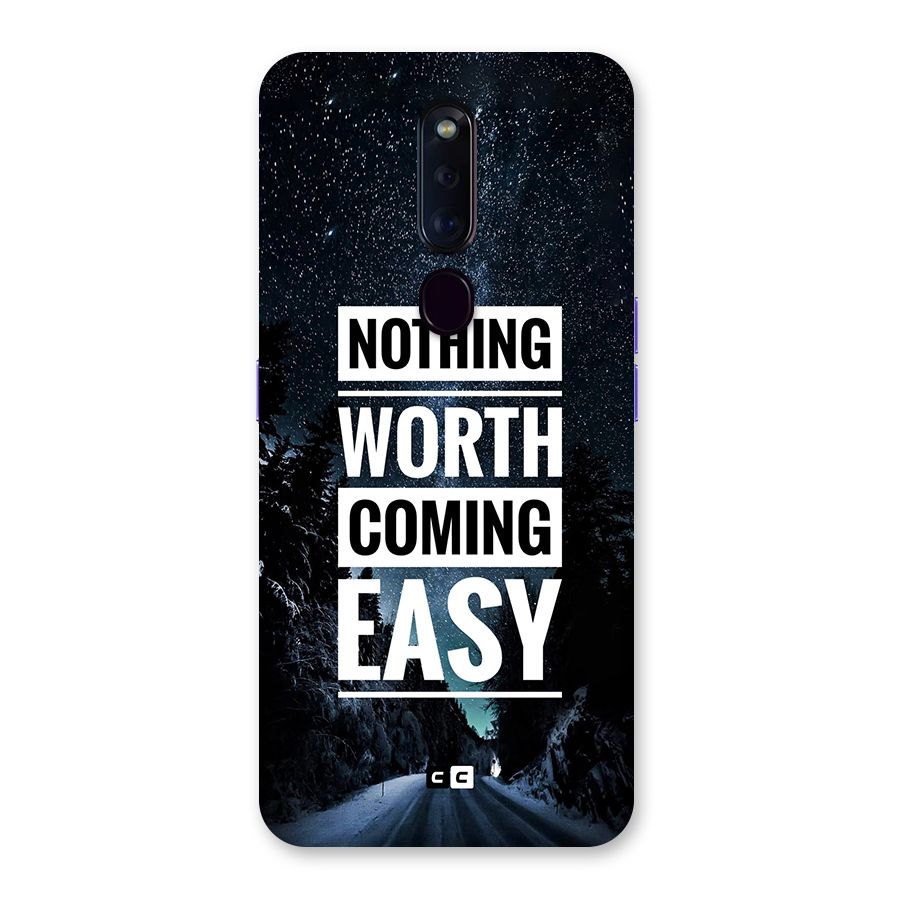 Nothing Worth Easy Back Case for Oppo F11 Pro