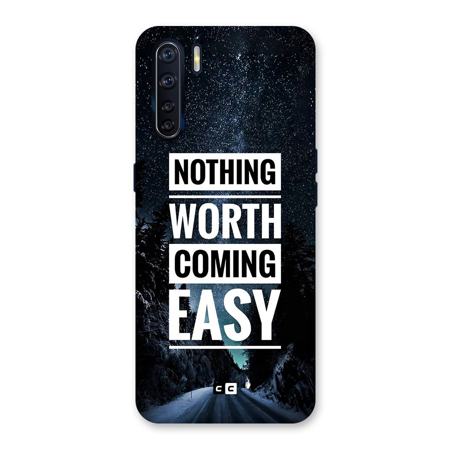 Nothing Worth Easy Back Case for Oppo F15