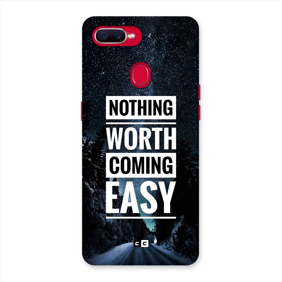 Nothing Worth Easy Back Case for Oppo F9 Pro