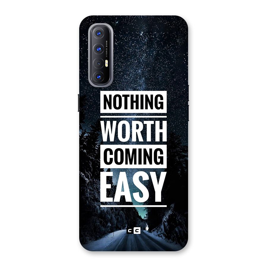 Nothing Worth Easy Back Case for Oppo Reno3 Pro