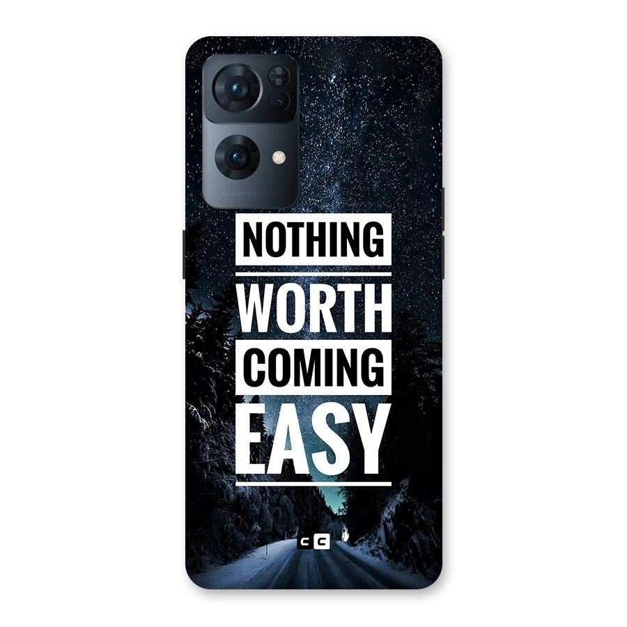 Nothing Worth Easy Back Case for Oppo Reno7 Pro 5G