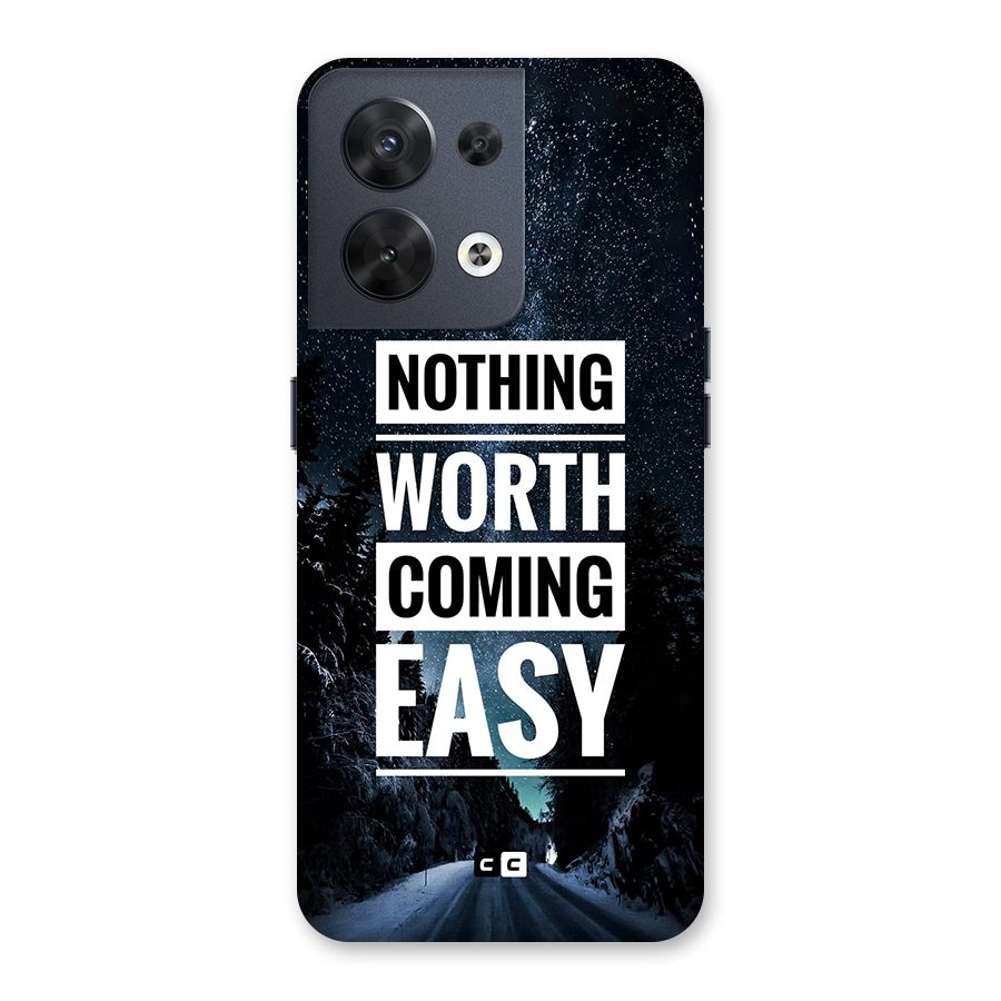 Nothing Worth Easy Back Case for Oppo Reno8 5G