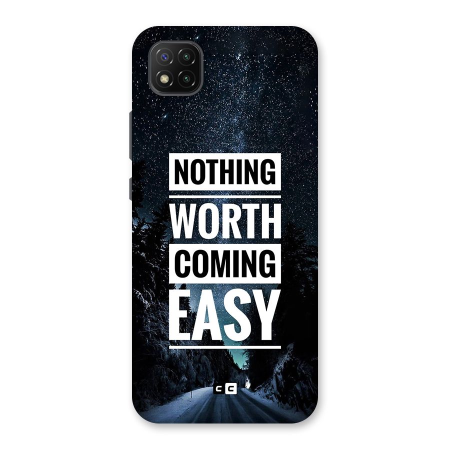 Nothing Worth Easy Back Case for Poco C3