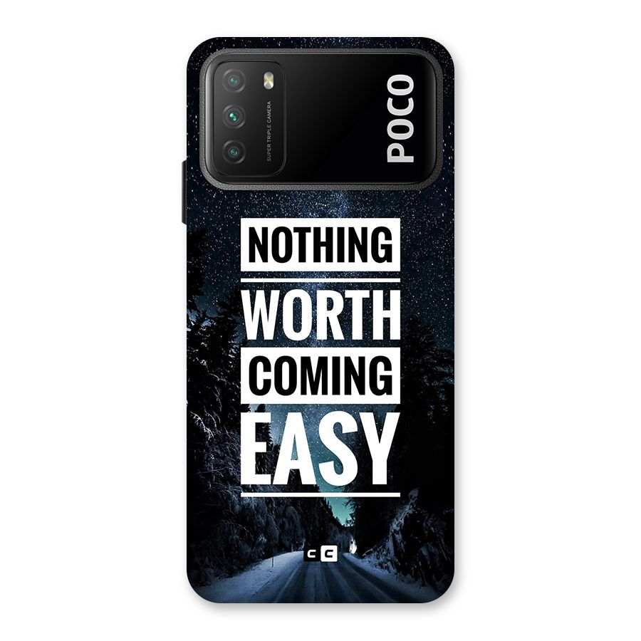 Nothing Worth Easy Back Case for Poco M3