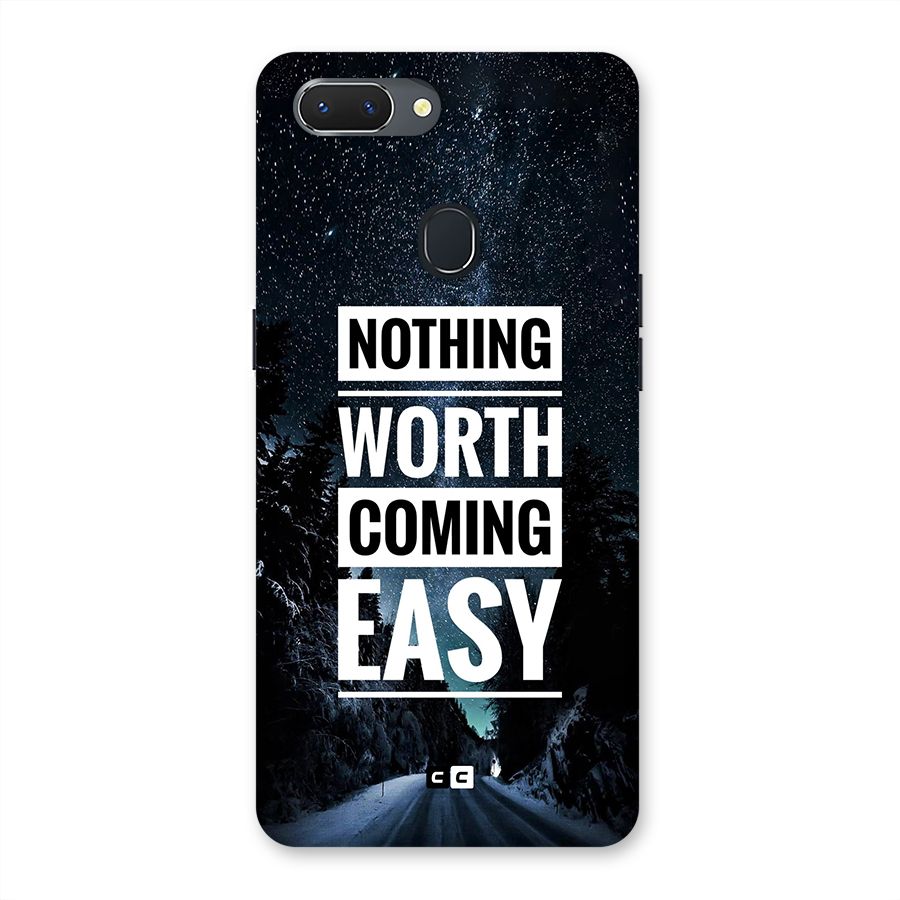 Nothing Worth Easy Back Case for Realme 2