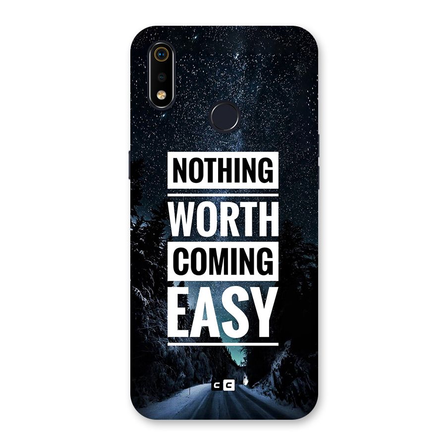 Nothing Worth Easy Back Case for Realme 3i