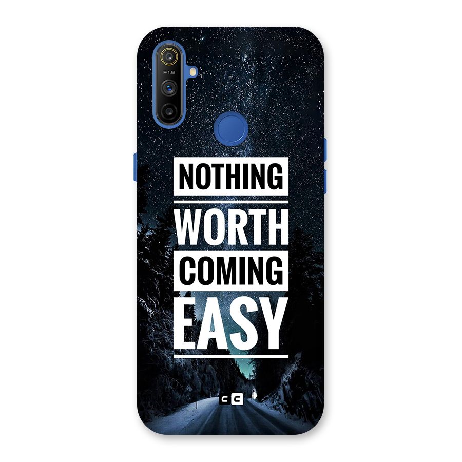 Nothing Worth Easy Back Case for Realme Narzo 10A