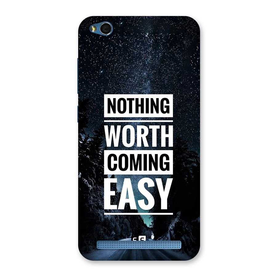 Nothing Worth Easy Back Case for Redmi 5A