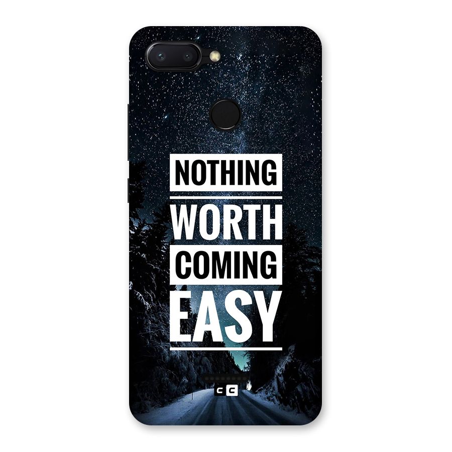 Nothing Worth Easy Back Case for Redmi 6