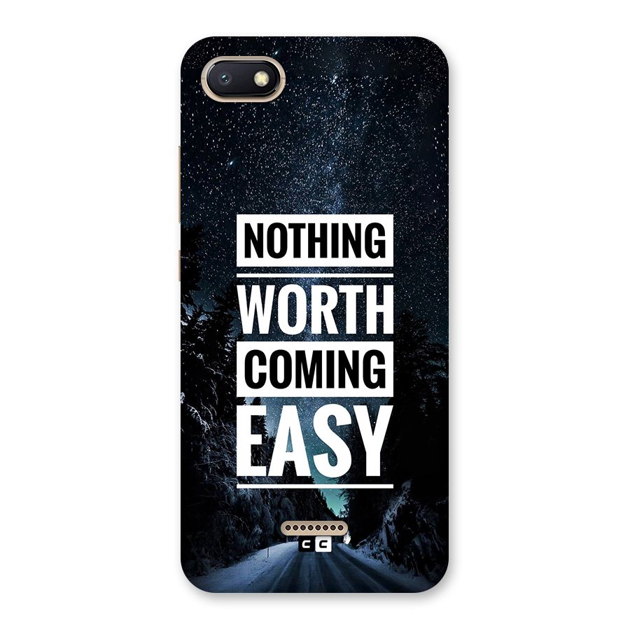 Nothing Worth Easy Back Case for Redmi 6A