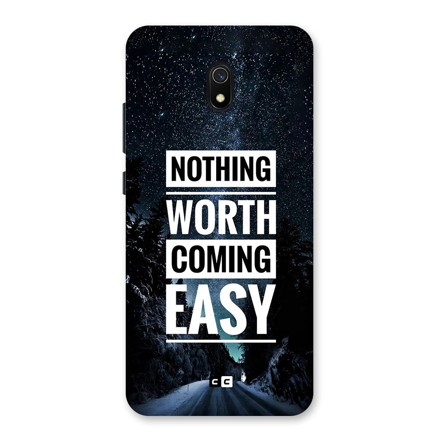 Nothing Worth Easy Back Case for Redmi 8A