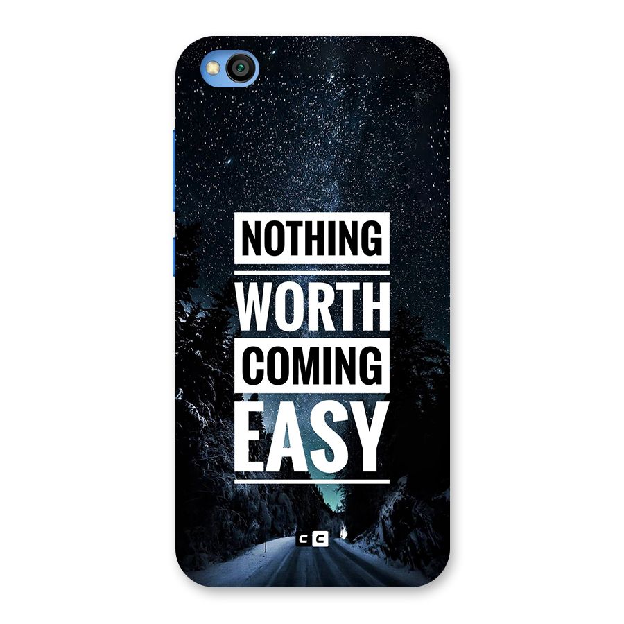 Nothing Worth Easy Back Case for Redmi Go