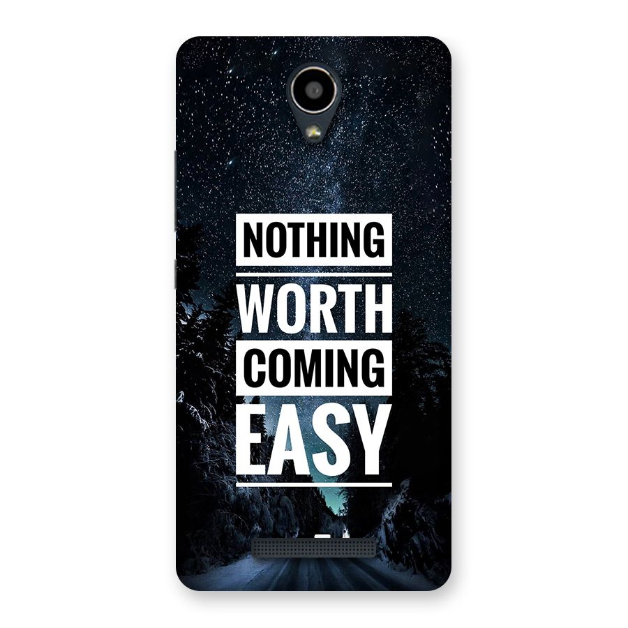 Nothing Worth Easy Back Case for Redmi Note 2