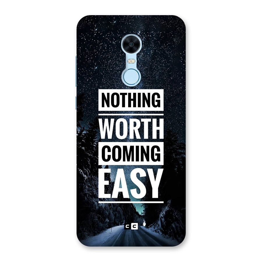 Nothing Worth Easy Back Case for Redmi Note 5