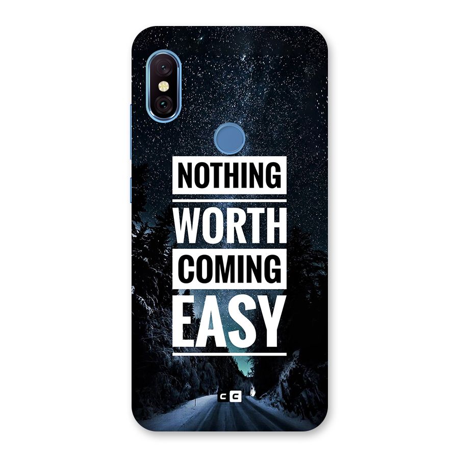Nothing Worth Easy Back Case for Redmi Note 6 Pro