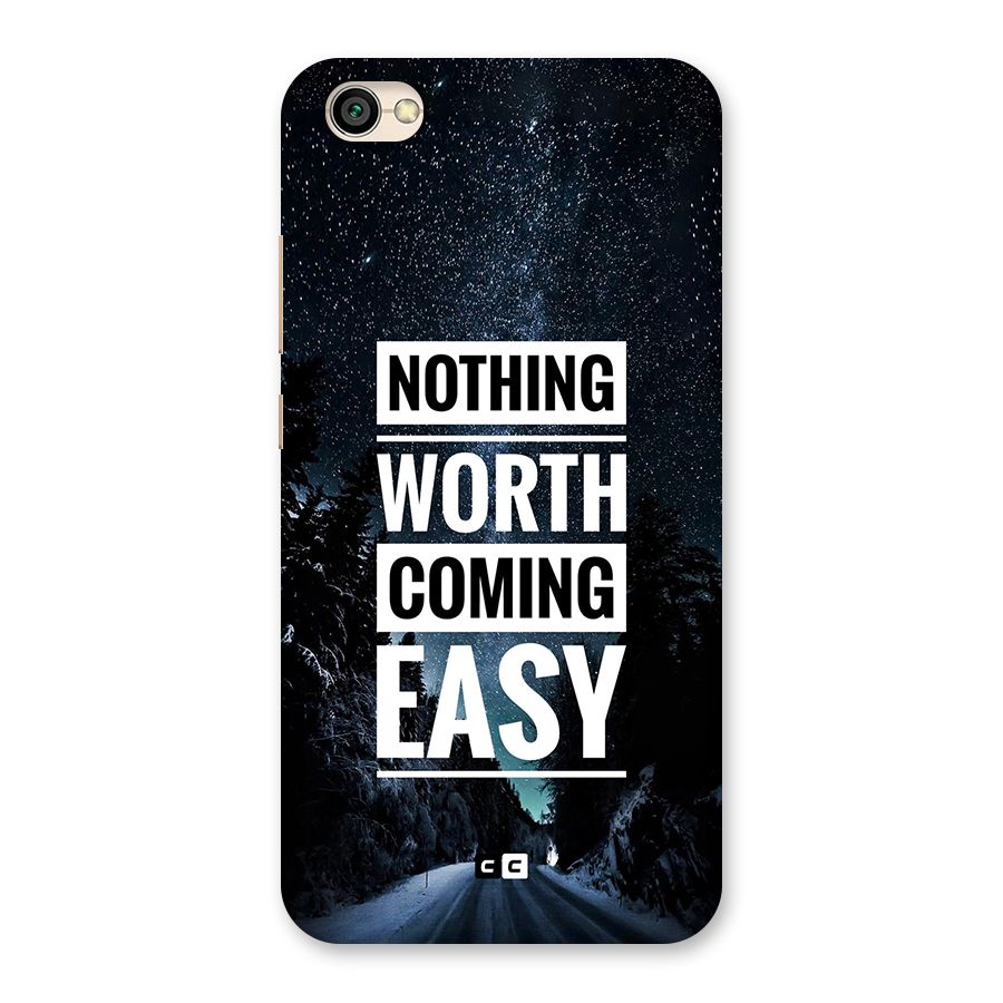 Nothing Worth Easy Back Case for Redmi Y1 Lite