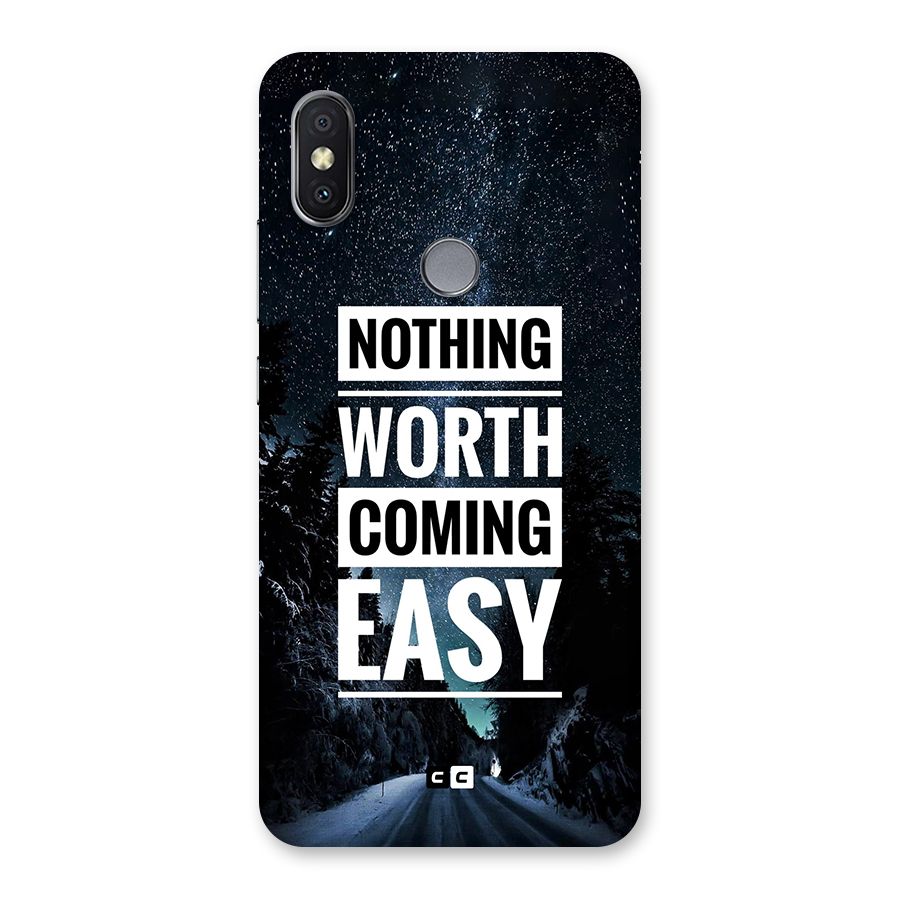 Nothing Worth Easy Back Case for Redmi Y2