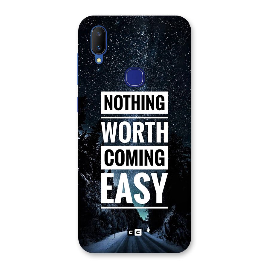 Nothing Worth Easy Back Case for Vivo V11