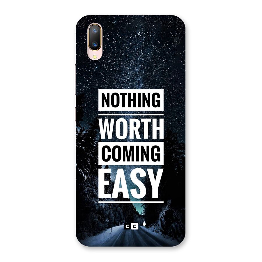 Nothing Worth Easy Back Case for Vivo V11 Pro
