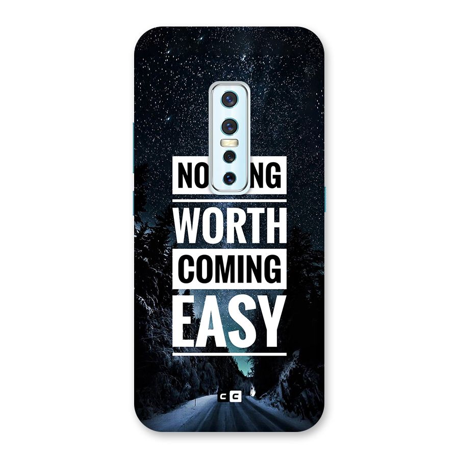 Nothing Worth Easy Back Case for Vivo V17 Pro