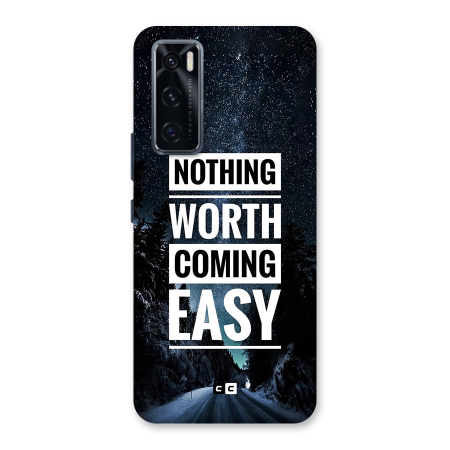 Nothing Worth Easy Back Case for Vivo V20 SE