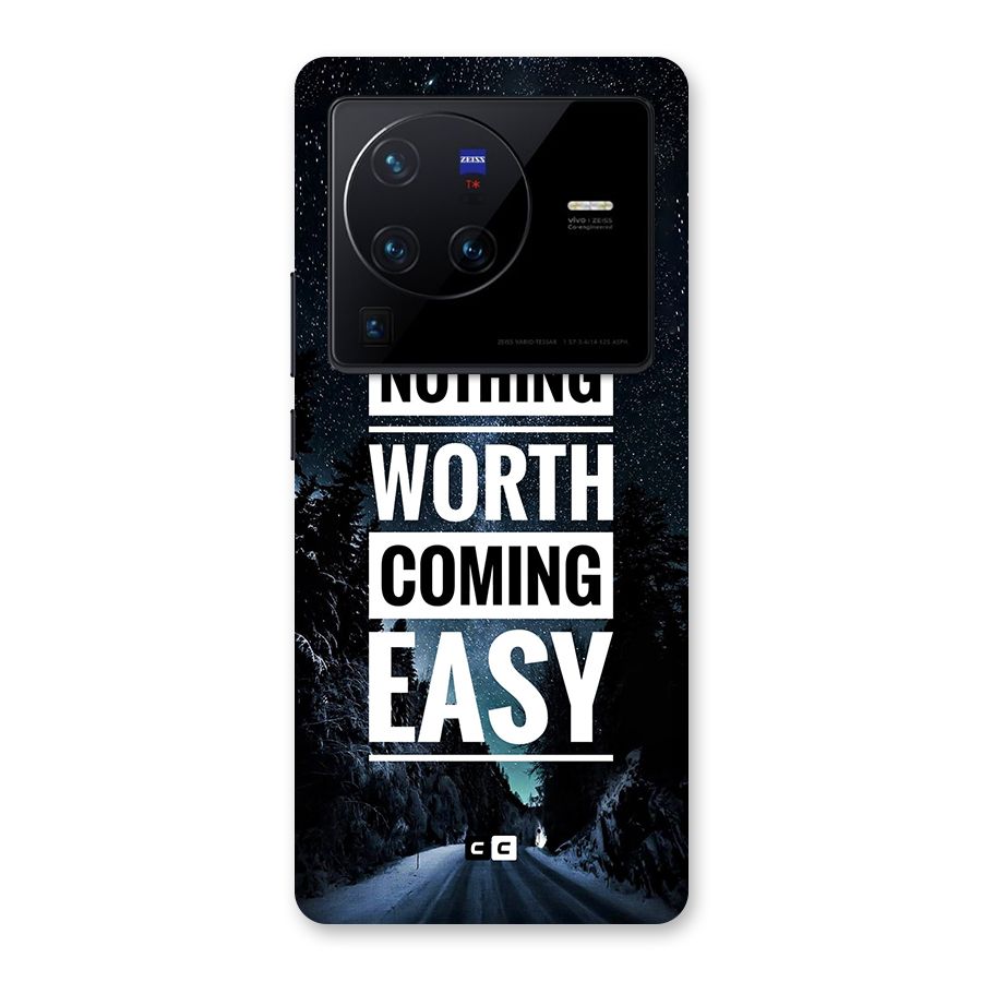 Nothing Worth Easy Back Case for Vivo X80 Pro