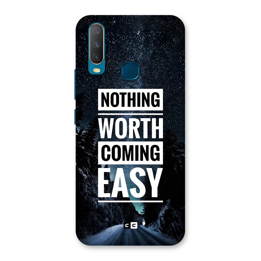 Nothing Worth Easy Back Case for Vivo Y11