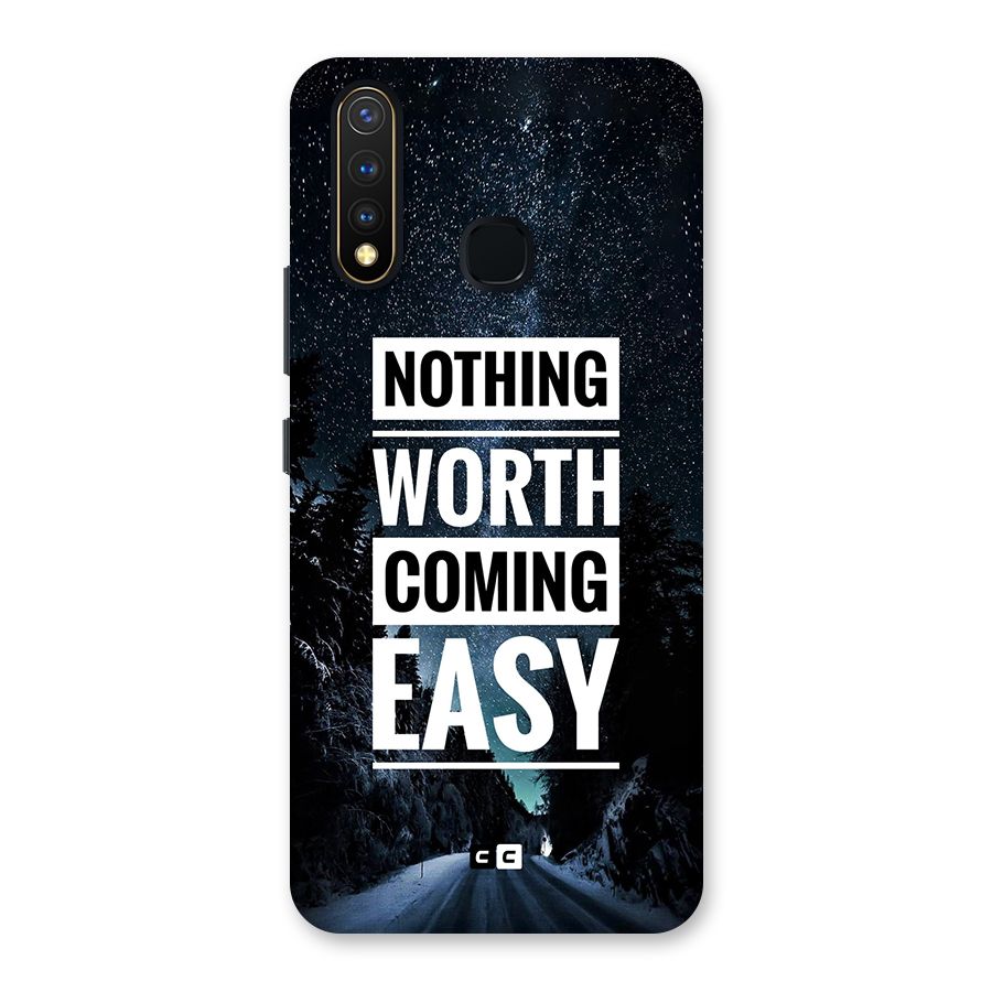 Nothing Worth Easy Back Case for Vivo Y19