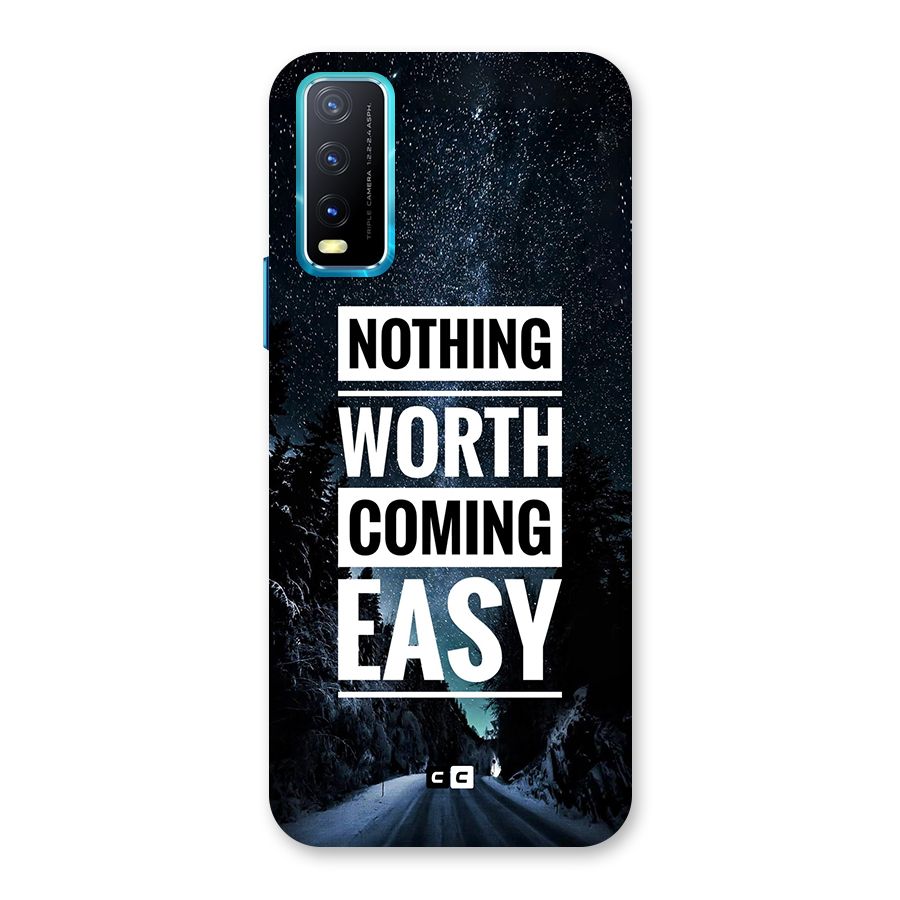 Nothing Worth Easy Back Case for Vivo Y20