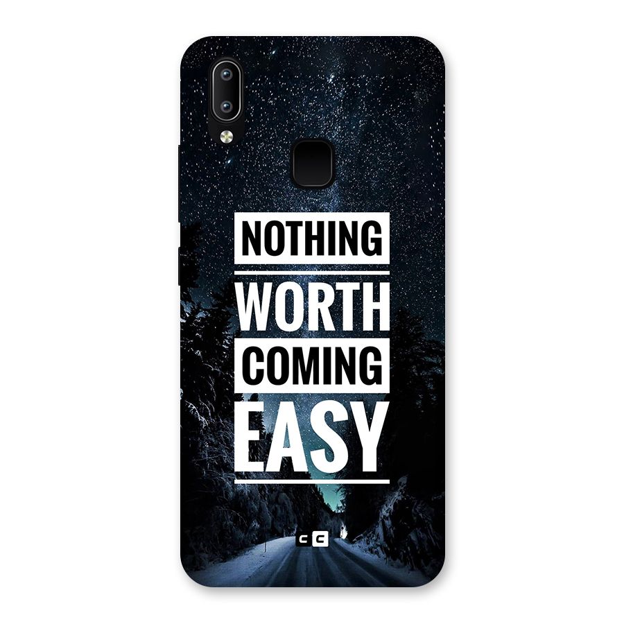 Nothing Worth Easy Back Case for Vivo Y93